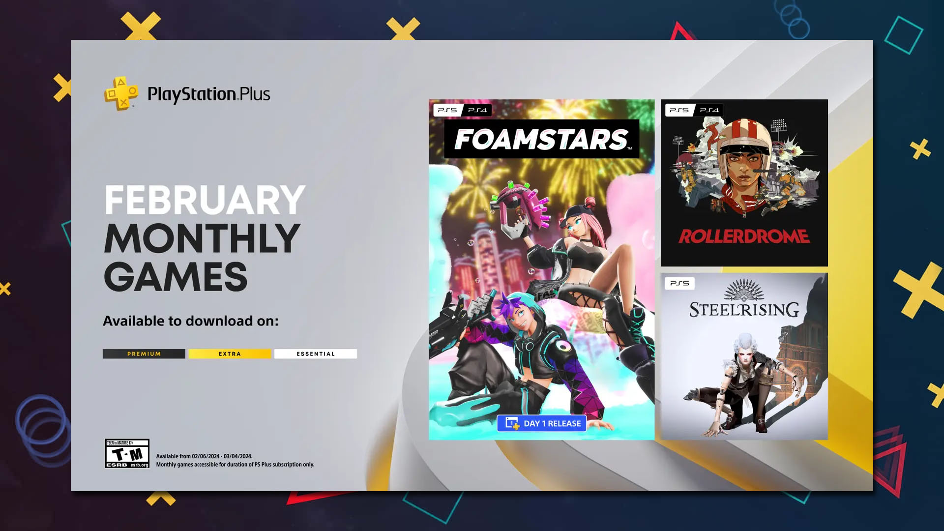 PlayStation Plus Monthly Games for February 2024: Foamstars, Rollerdrome, Steelrising