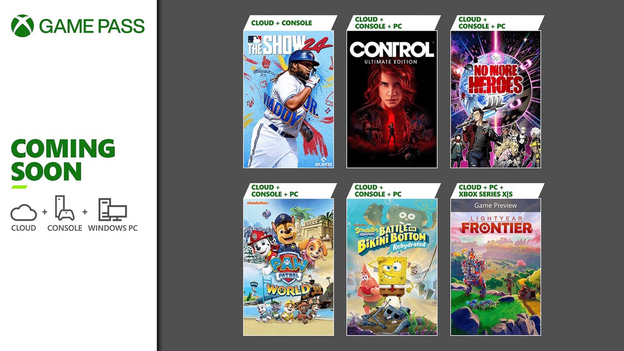 Coming to Xbox Game Pass: MLB The Show 24, Lightyear Frontier, Control Ultimate Edition, and More