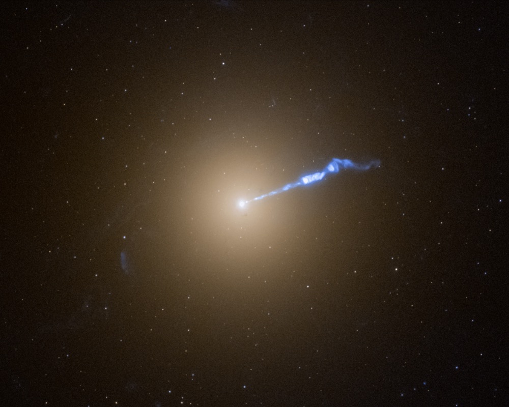 NASA’s Hubble Finds that a Black Hole Beam Promotes Stellar Eruptions